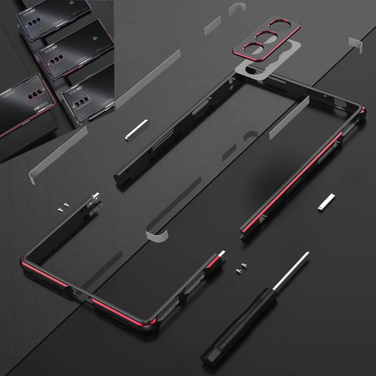 Fashion Bumper Case ZTE nubia Red Magic 8 Pro Plus Luxury Aluminum Metal Phone Frame RedMagic 8 Pro Metal Camera Lens Protector
Fashion Bumper Case ZTE nubia Red Magic 8 Pro Plus Luxury Aluminum Metal Phone Frame RedMagic 8 Pro Metal Camera Lens Protector