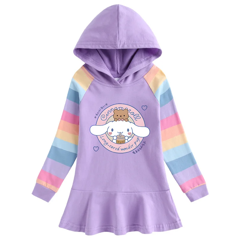 Sanrio Kawaii Kuromi Cinnamon Dog Spring and Autumn Cotton Cartoon Rainbow Girls Long Sleeve Hooded Sweatshirt Princess Dress
Sanrio Kawaii Kuromi Cinnamon Dog Spring and Autumn Cotton Cartoon Rainbow Girls Long Sleeve Hooded Sweatshirt Princess Dress