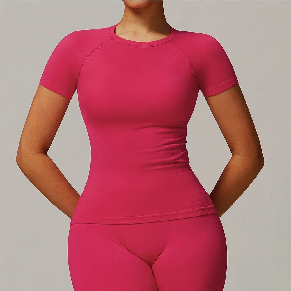 Seamless Women Yoga Top Sexy Sport T Shirts Fitness Clothes Short Sleeve Yoga Shirt Gym Top Running Active Wear Sport Top Femme
Seamless Women Yoga Top Sexy Sport T Shirts Fitness Clothes Short Sleeve Yoga Shirt Gym Top Running Active Wear Sport Top Femme
