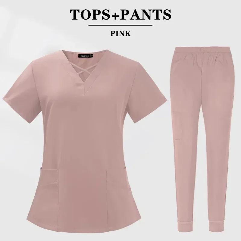 2024 NEW Pet Hospital Uniform Set Scrub Suits Solid Color Unisex Surgical Gown Pocket V-neck Scrubs Set For Women Joggers
2024 NEW Pet Hospital Uniform Set Scrub Suits Solid Color Unisex Surgical Gown Pocket V-neck Scrubs Set For Women Joggers