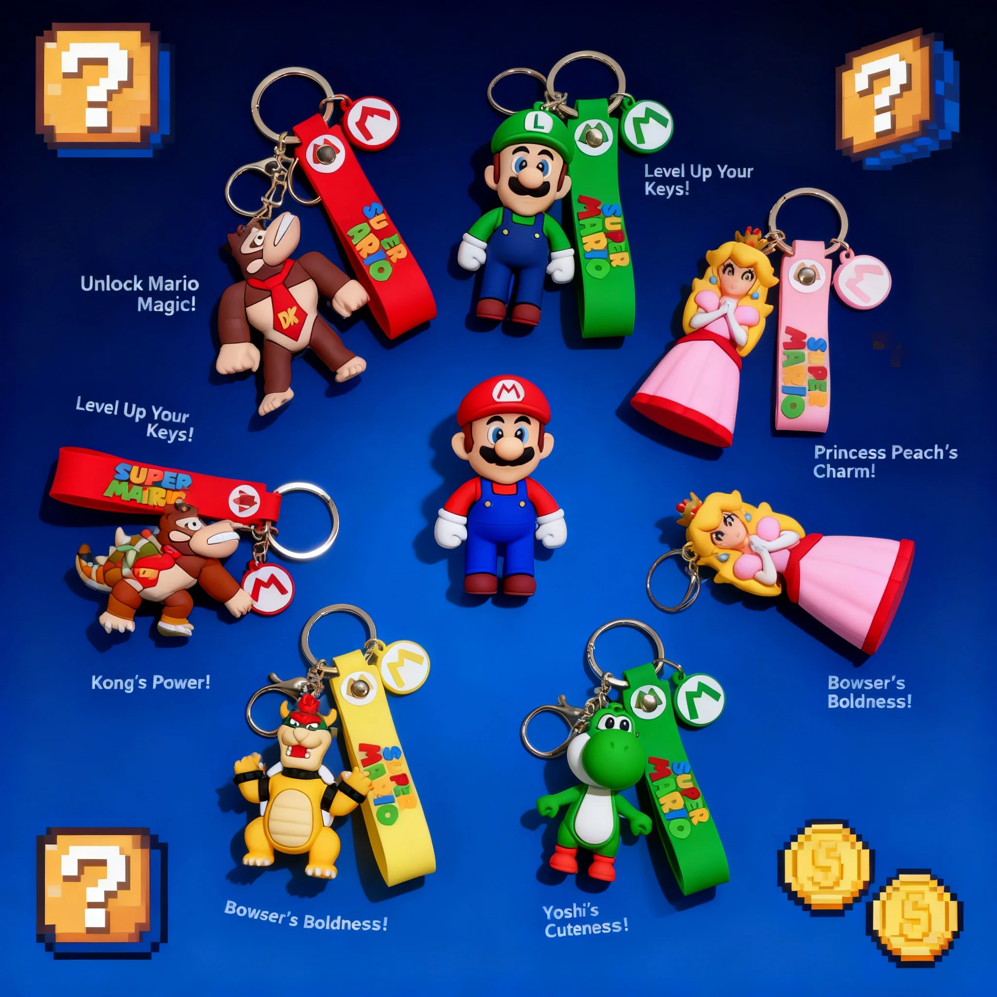 19 Styles Anime Keychain Mario Bros Luigi Toad Bowser Action Figure PVC Cartoon Bag Doll Pendant Gift Toys
19 Styles Anime Keychain Mario Bros Luigi Toad Bowser Action Figure PVC Cartoon Bag Doll Pendant Gift Toys