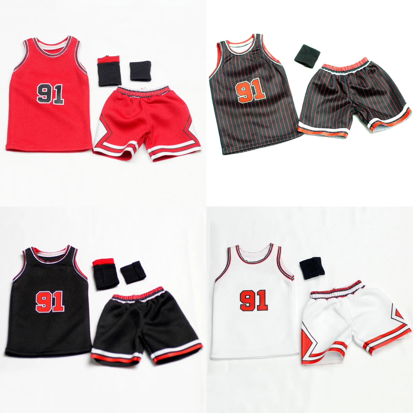 1/6 Scale Male Soldier No. 91 Red/Black/White Basketball Clothes Set Model for 12 Inch Action Figure Body
1/6 Scale Male Soldier No. 91 Red/Black/White Basketball Clothes Set Model for 12 Inch Action Figure Body
