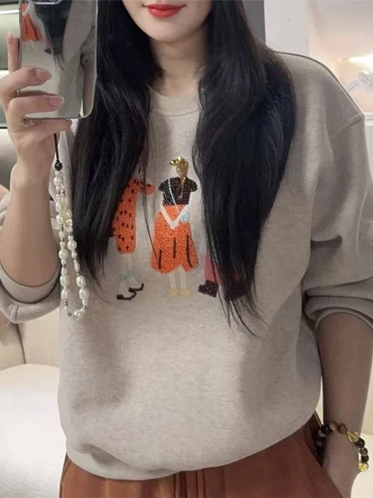 Корейский свитшот с круглым вырезом и принтом, женский повседневный свободный крой, осенне-зимний, новый, универсальный топ в стиле Lazy Sle
Корейский свитшот с круглым вырезом и принтом, женский повседневный свободный крой, осенне-зимний, новый, универсальный топ в стиле Lazy Sle