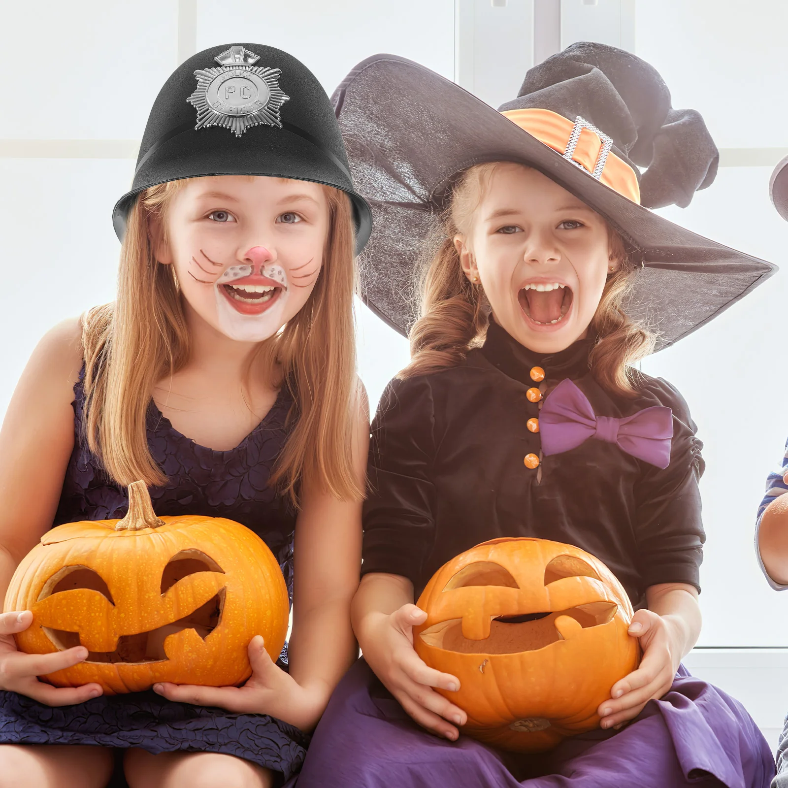 Halloween Cosplay Police Plastic Cop Officer Hat Party Costumes Stage Performance British Bobby Hat Badge Caps Decorative Access
Halloween Cosplay Police Plastic Cop Officer Hat Party Costumes Stage Performance British Bobby Hat Badge Caps Decorative Access