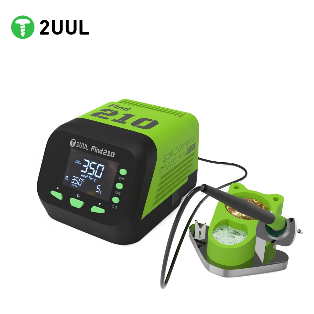 2UUL FIND210 High-Power AC Transformer Intelligent Soldering Station with 1 Large K Head for F210 Series Soldering Lron Tips
2UUL FIND210 High-Power AC Transformer Intelligent Soldering Station with 1 Large K Head for F210 Series Soldering Lron Tips