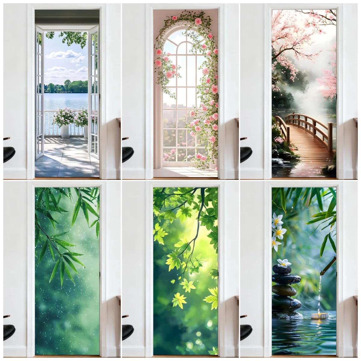 3D Balcony scenery Door Sticker Lake and Sky View Fake French Window Wall Decal Self-Adhesive Waterproof Mural Home Room Decor
3D Balcony scenery Door Sticker Lake and Sky View Fake French Window Wall Decal Self-Adhesive Waterproof Mural Home Room Decor
