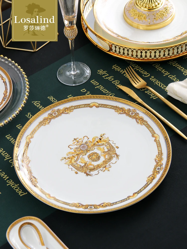 European Sle Gold Rimmed 2 Inch Bone China Western Dinner Plate Large Moonlight Cerc Dining Utensils Flat Di Plate
European Sle Gold Rimmed 2 Inch Bone China Western Dinner Plate Large Moonlight Cerc Dining Utensils Flat Di Plate