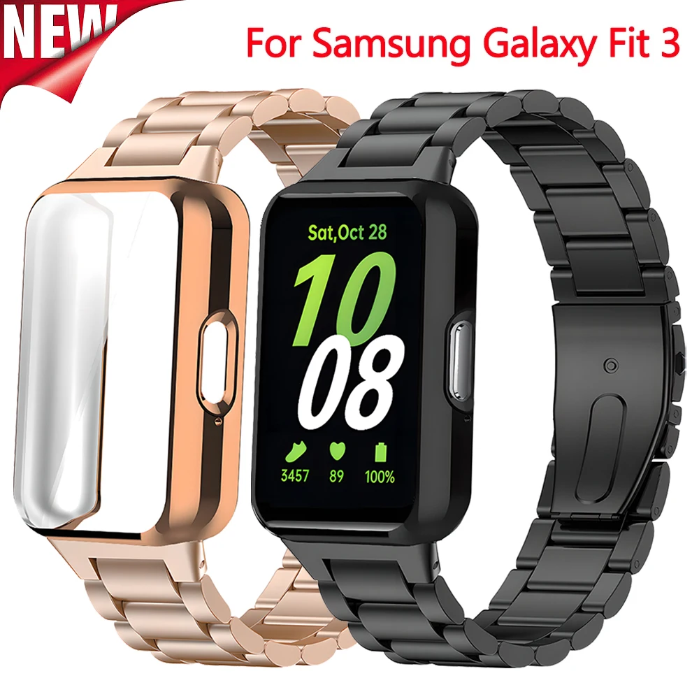 Soft Case+Band for Samsung Galaxy Fit 3 Strap Bracelet TPU Cover Metal Protective Screen Stainless Steel Accessories Fit3 Correa
Soft Case+Band for Samsung Galaxy Fit 3 Strap Bracelet TPU Cover Metal Protective Screen Stainless Steel Accessories Fit3 Correa