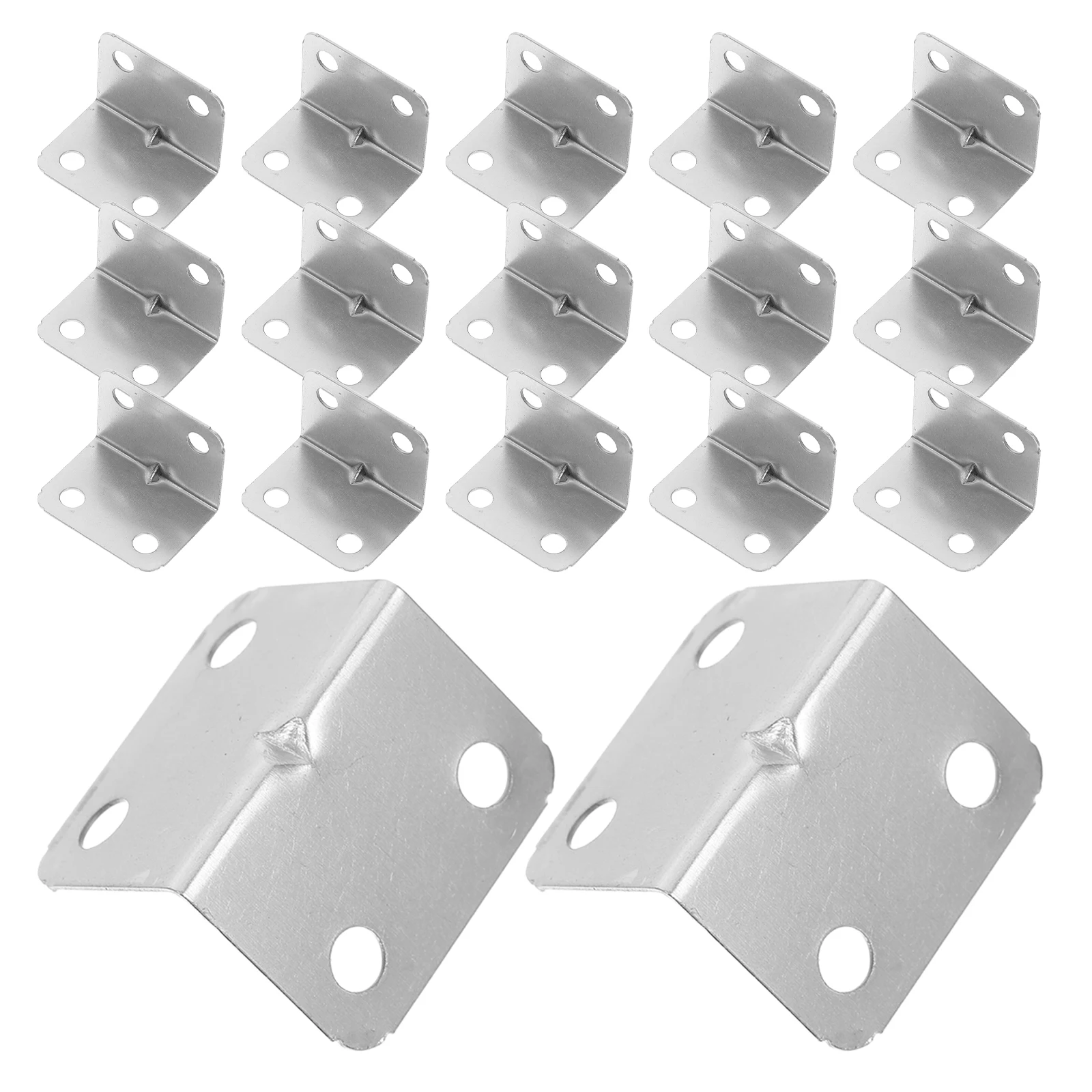 100Pcs LShaped Iron Corner Connectors For Wood Furniture Fixation Shelf Support RightAngle Brackets Joining Tables NickelPlated
100Pcs LShaped Iron Corner Connectors For Wood Furniture Fixation Shelf Support RightAngle Brackets Joining Tables NickelPlated