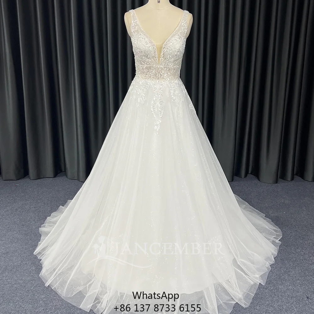 HX116 Classic Sleeveless Backless Wedding Bridal Gowns Dresses For Women
HX116 Classic Sleeveless Backless Wedding Bridal Gowns Dresses For Women