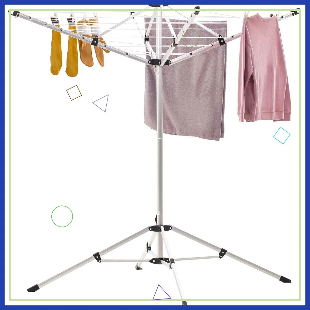 Portable Clothes Drying Rack with 4 Rotatable Arms, Collapsible Umbrella Design for Indoor and Outdoor Use - Silver
Portable Clothes Drying Rack with 4 Rotatable Arms, Collapsible Umbrella Design for Indoor and Outdoor Use - Silver