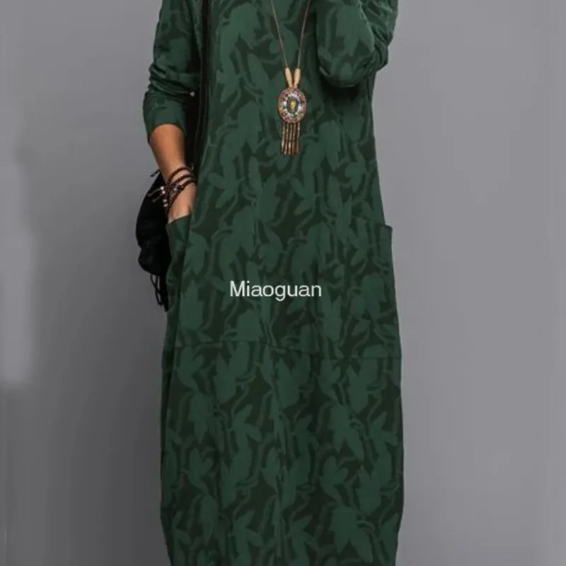 2024 Spring Autumn Fashion New Personalized Print Round Neck Casual Style Long Sleeve Pockets Large Size Elegant Dress for Women
2024 Spring Autumn Fashion New Personalized Print Round Neck Casual Style Long Sleeve Pockets Large Size Elegant Dress for Women
