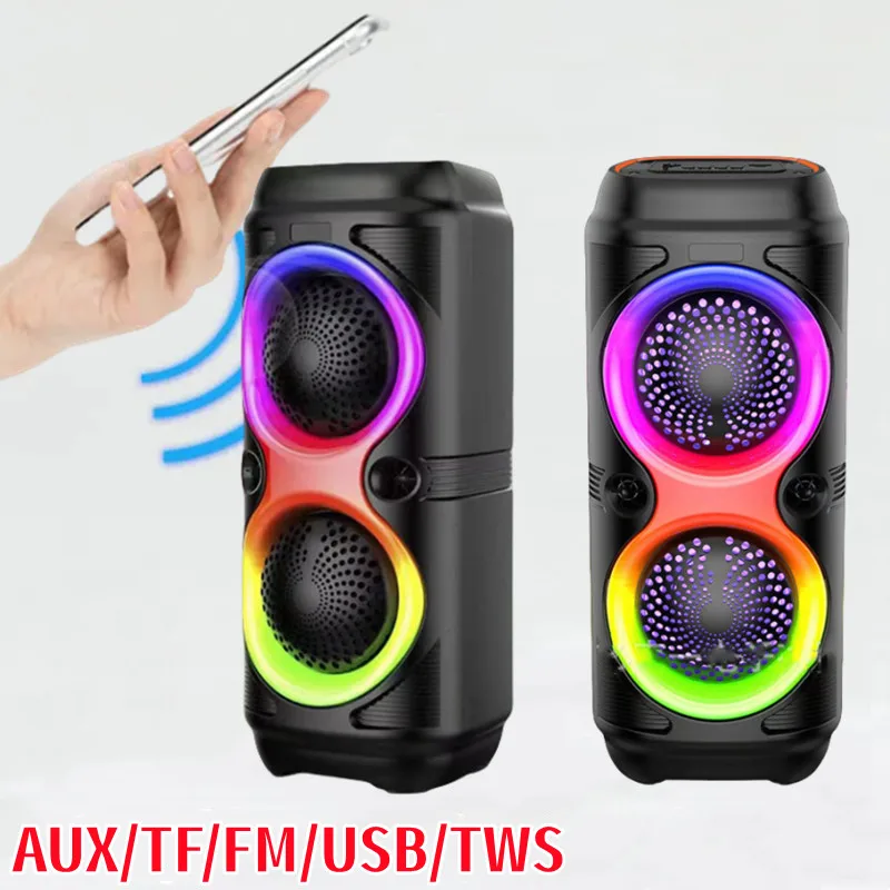Мощные домашние колонки для караоке Partybox, беспроводные Bluetooth-колонки Outdooor, сабвуфер с тяжелыми басами, портативная звуковая панель с RGB-подсветкой, FM/TWS
Мощные домашние колонки для караоке Partybox, беспроводные Bluetooth-колонки Outdooor, сабвуфер с тяжелыми басами, портативная звуковая панель с RGB-подсветкой, FM/TWS