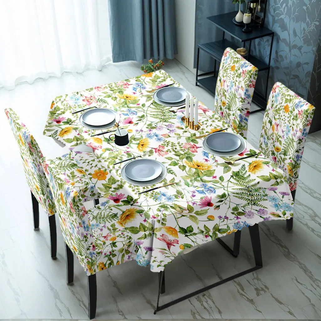 5/7pcs Watercolor Wildflower Greenery Tablecloth Chair Covers Set Cottage Home Dining Decor
5/7pcs Watercolor Wildflower Greenery Tablecloth Chair Covers Set Cottage Home Dining Decor