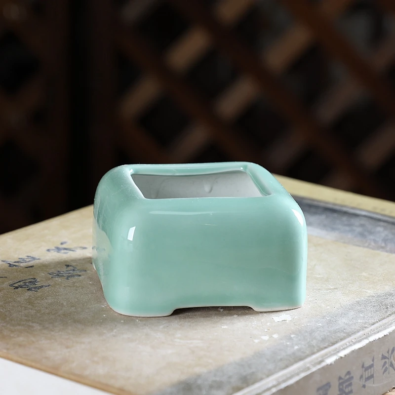 2025 2Colors Chinese Square Ceramic Small Glazed Pot Creative Small Flower Pot Household Desktop Decorative Flower Pot With Hole
2025 2Colors Chinese Square Ceramic Small Glazed Pot Creative Small Flower Pot Household Desktop Decorative Flower Pot With Hole