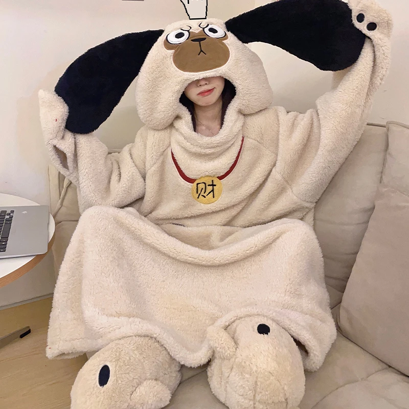Зимнее женское платье для сна, халат, Ночнушка с забавными собаками, пижама, женская пижама из кораллового бархата, Женская милая Пижама с капюшоном, одежда для сна
Зимнее женское платье для сна, халат, Ночнушка с забавными собаками, пижама, женская пижама из кораллового бархата, Женская милая Пижама с капюшоном, одежда для сна