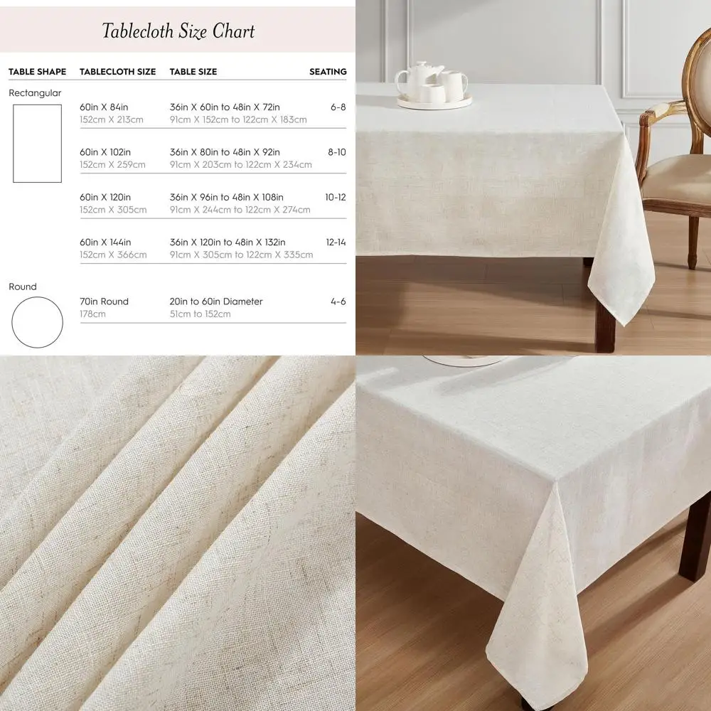Elegant Taupe 60x102 Tablecloth for Formal Dining, Holidays, Weddings & Parties
Elegant Taupe 60x102 Tablecloth for Formal Dining, Holidays, Weddings & Parties