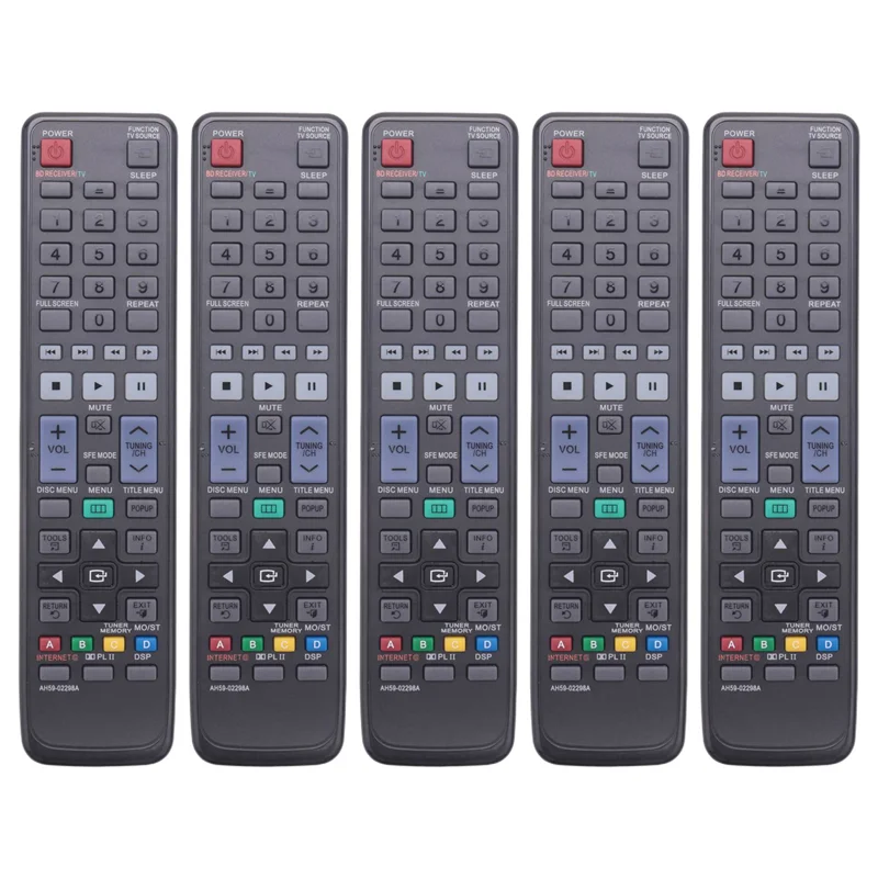 ABKQ-5X Ah59-02298A Сменный пульт дистанционного управления, применимый для системы домашнего кинотеатра Bd Blu-Ray Htc5500 Htc6500
ABKQ-5X Ah59-02298A Сменный пульт дистанционного управления, применимый для системы домашнего кинотеатра Bd Blu-Ray Htc5500 Htc6500