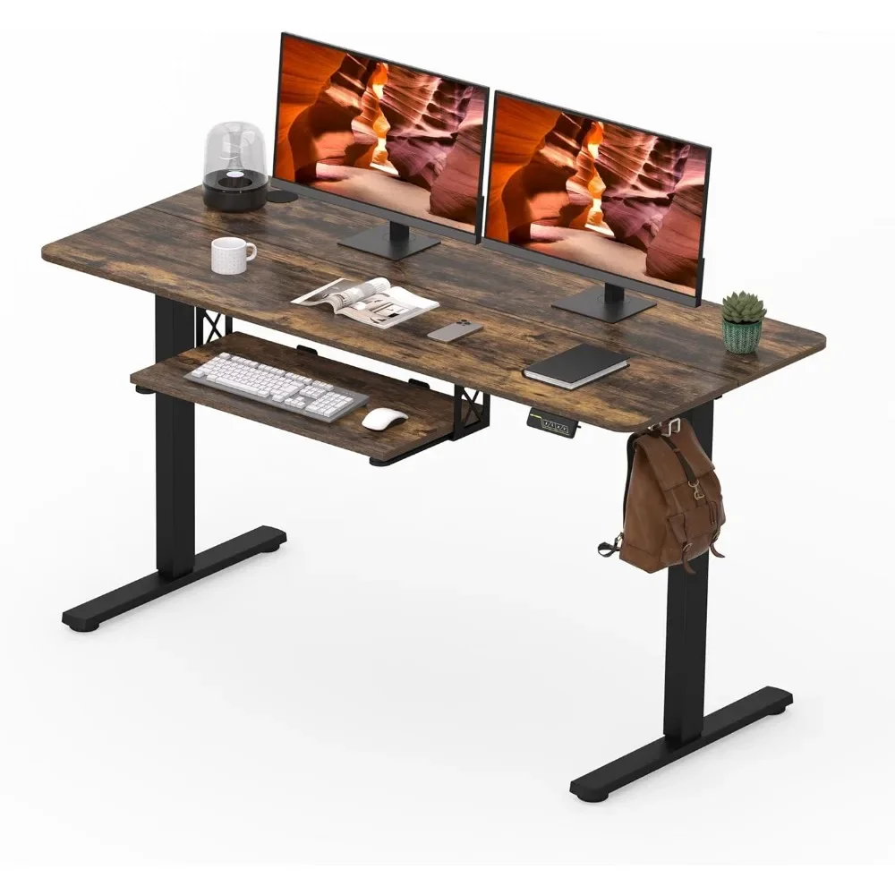 Standing Desk with Keyboard Tray, 55x24 Inch Electric Adjustable Height Desk, Stand Up Desk Computer Workstation for Home Office
Standing Desk with Keyboard Tray, 55x24 Inch Electric Adjustable Height Desk, Stand Up Desk Computer Workstation for Home Office