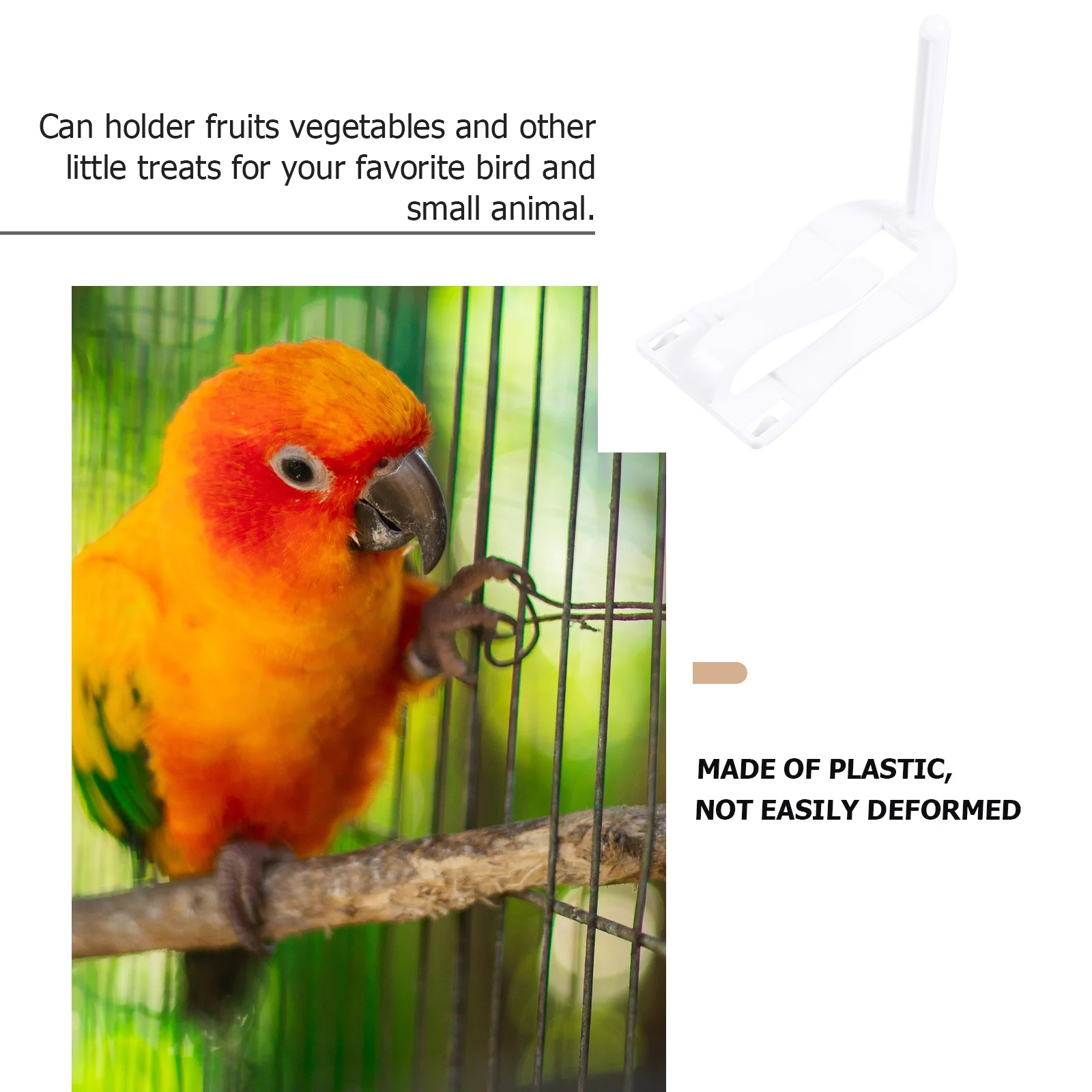 2Pcs Multi Function Clamp Reusable Plastic Bird Food Holder Parrot Vegetable Clip Bird Fruit Clamp Pet Supply Pet Supply
2Pcs Multi Function Clamp Reusable Plastic Bird Food Holder Parrot Vegetable Clip Bird Fruit Clamp Pet Supply Pet Supply