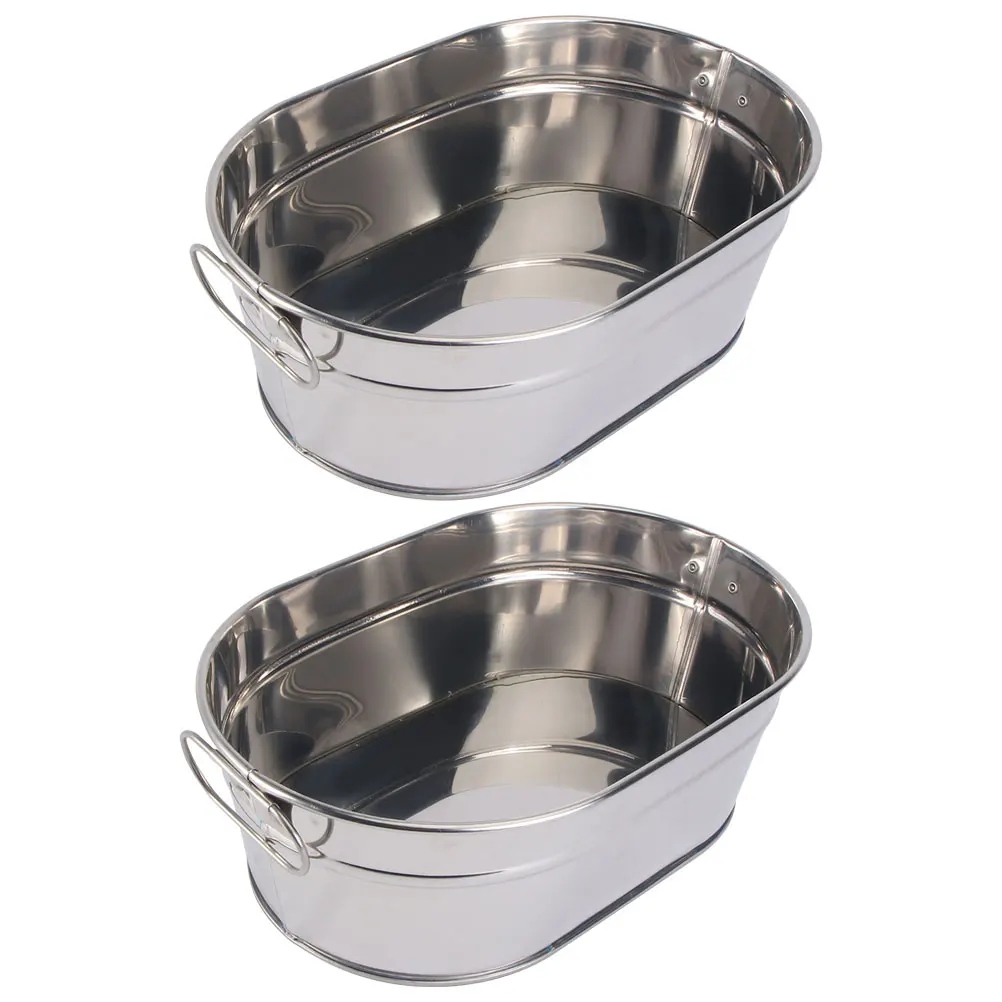 2pcs Stainless Steel Seafood Plate Buckets Large Capacity Household Barrel Restaurant Dining Table Snacks Bucket Fried Chicken
2pcs Stainless Steel Seafood Plate Buckets Large Capacity Household Barrel Restaurant Dining Table Snacks Bucket Fried Chicken