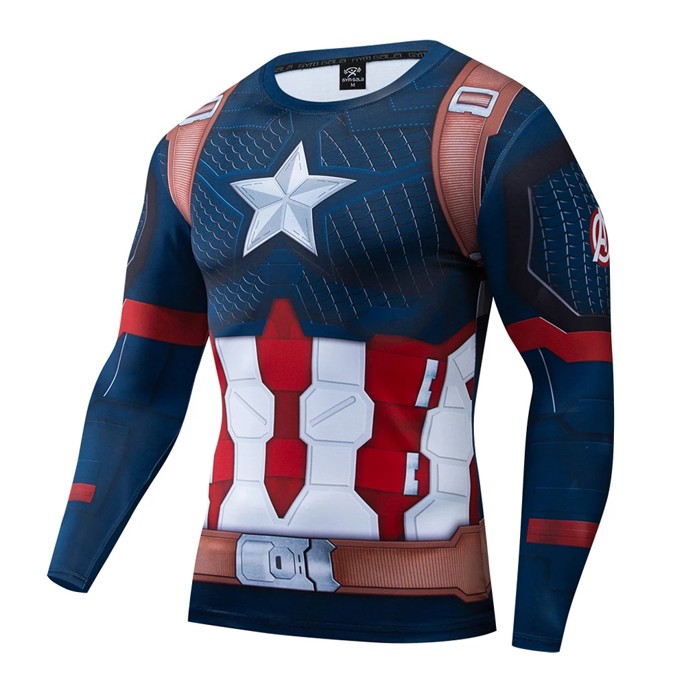 Superhero Captain America T-Shirts Cosplay Avengers Long Short Sleeve Tee Shirts Halloween Carnival Party Costumes For Men Women
Superhero Captain America T-Shirts Cosplay Avengers Long Short Sleeve Tee Shirts Halloween Carnival Party Costumes For Men Women