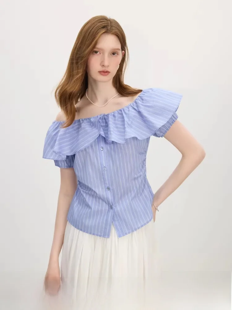 Women's Slim Fit ort Sve irt with Lace Hem Two-Way Wear Summer 2025 New Design Cotton Blend Casual Busin Top
Women's Slim Fit ort Sve irt with Lace Hem Two-Way Wear Summer 2025 New Design Cotton Blend Casual Busin Top