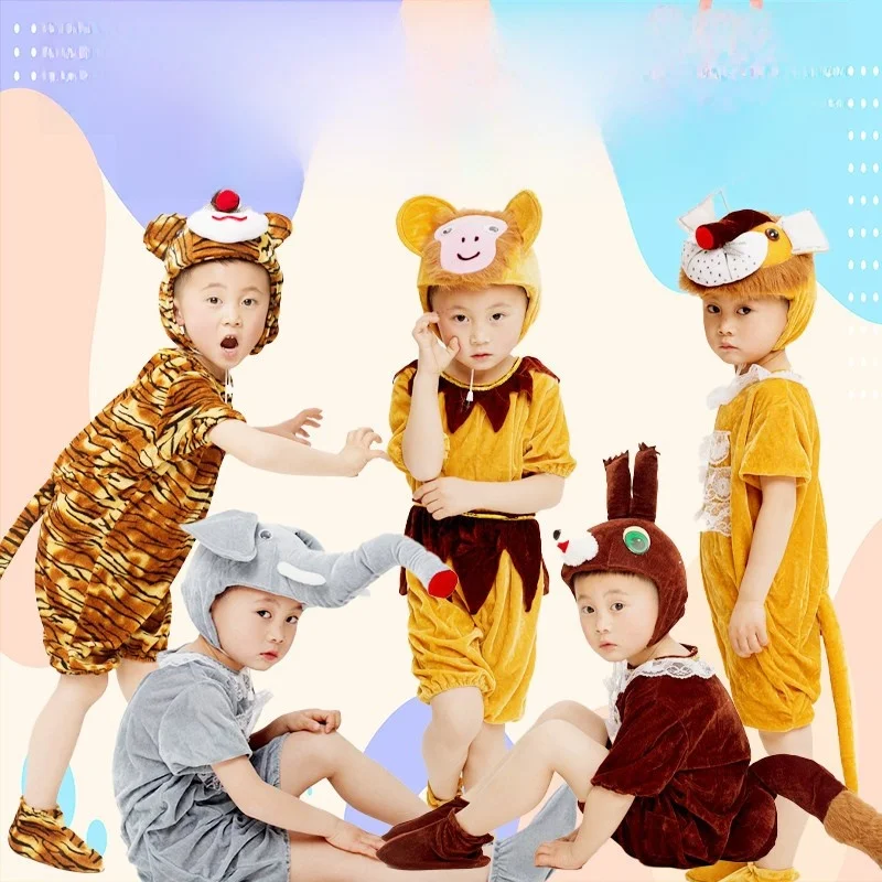 Children's Animal Performance Clothes Tiger Squirrel Elephant Lion Monkey Stage Props Group Performance Costumes Ladies Fashion
Children's Animal Performance Clothes Tiger Squirrel Elephant Lion Monkey Stage Props Group Performance Costumes Ladies Fashion