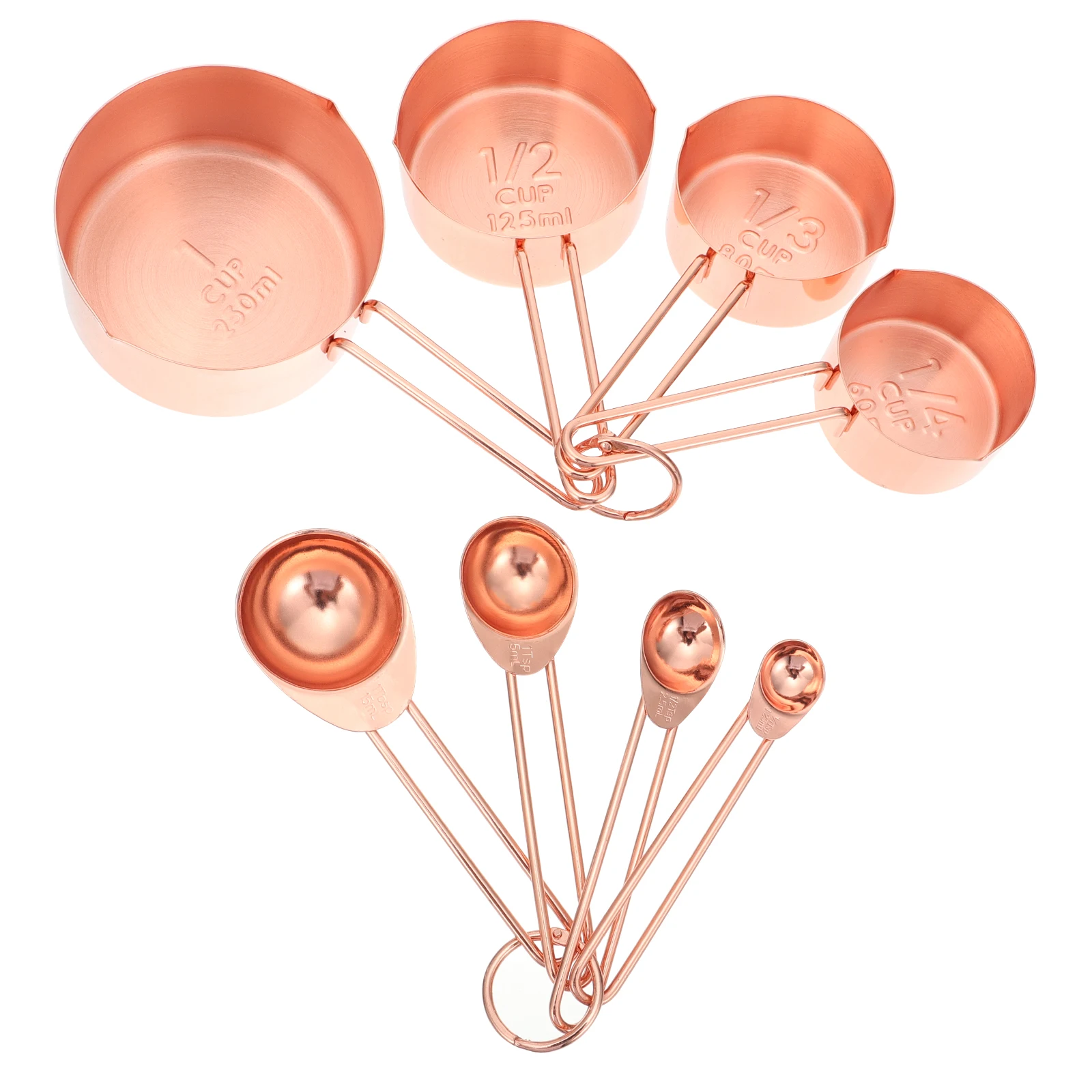 8pcs Baking Measuring Spoons Set Stainless Steel Measuring Cups For Coffee Beans Flour Milk Powder Kitchen Gadget Cooking Scoops
8pcs Baking Measuring Spoons Set Stainless Steel Measuring Cups For Coffee Beans Flour Milk Powder Kitchen Gadget Cooking Scoops