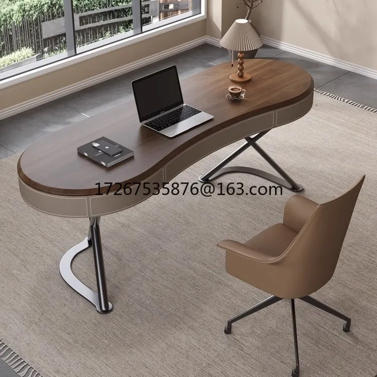 High-end solid wood desk light luxury modern simple saddle leather home study bedroom walnut leather office computer desk
High-end solid wood desk light luxury modern simple saddle leather home study bedroom walnut leather office computer desk