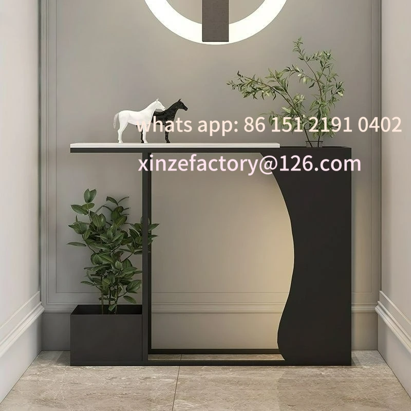 Customizable Modern Entrance Wrought Iron Light Luxury Extremely Narrow Entrance Corridor Creative Slate Stone Home Cabinet
Customizable Modern Entrance Wrought Iron Light Luxury Extremely Narrow Entrance Corridor Creative Slate Stone Home Cabinet