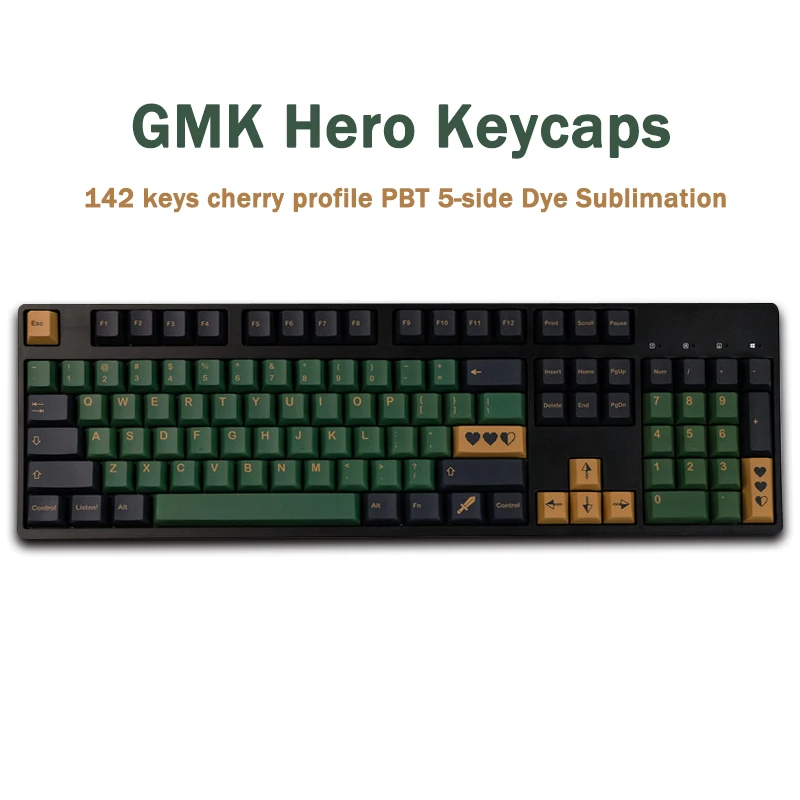 142 клавиши GMK Hero Keycaps Cherry Profile PBT 5-сторонняя сублимационная колпачок GMK Clone Key Cap для механической клавиатуры MX Switch
142 клавиши GMK Hero Keycaps Cherry Profile PBT 5-сторонняя сублимационная колпачок GMK Clone Key Cap для механической клавиатуры MX Switch