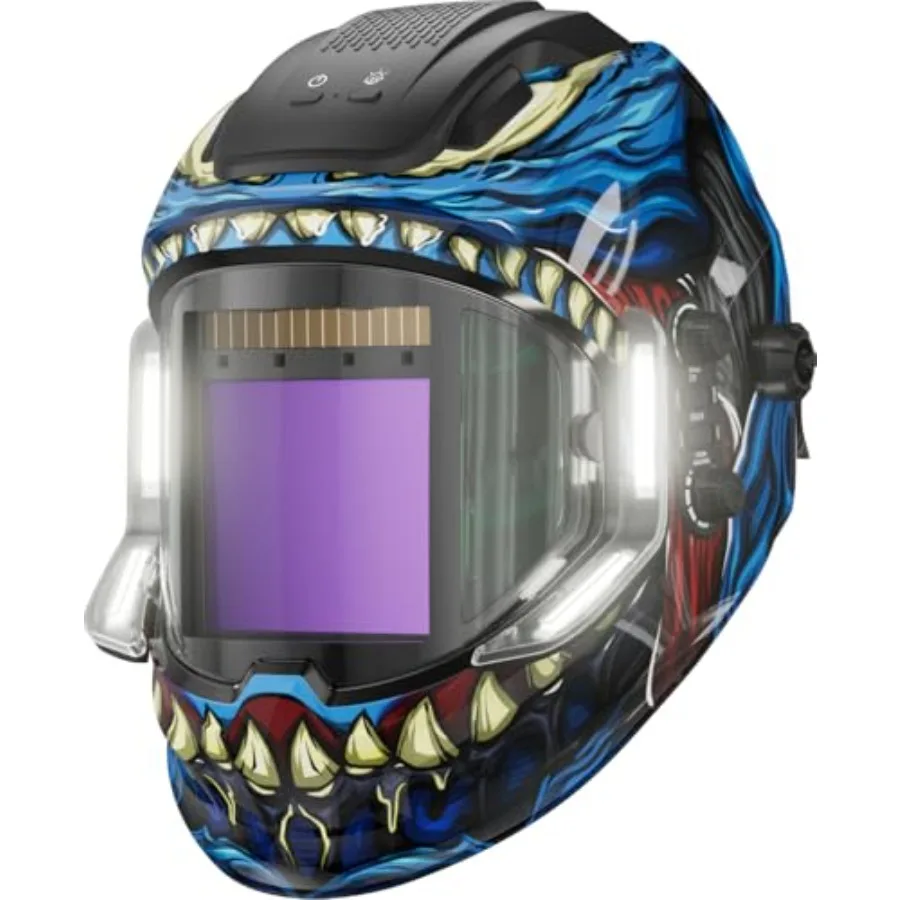 Welding Helmet with 4 LED Light, Panoramic Large Viewing Screen 3.94"X3.74" True Color Auto Darkening Welding Helmet, 4 Arc Sen
Welding Helmet with 4 LED Light, Panoramic Large Viewing Screen 3.94"X3.74" True Color Auto Darkening Welding Helmet, 4 Arc Sen