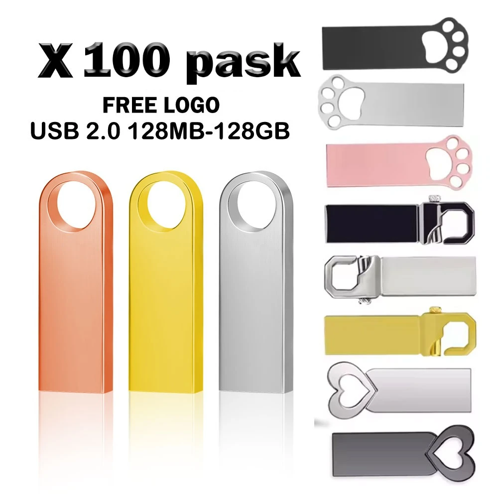100PCS/lot Metal Pen Drive 64GB 32GB 16GB USB Flash Drive 8GB 4GB U Disk Key Stick 2GB 1GB 128MB 256MB Memory Pendrive Free Logo
100PCS/lot Metal Pen Drive 64GB 32GB 16GB USB Flash Drive 8GB 4GB U Disk Key Stick 2GB 1GB 128MB 256MB Memory Pendrive Free Logo