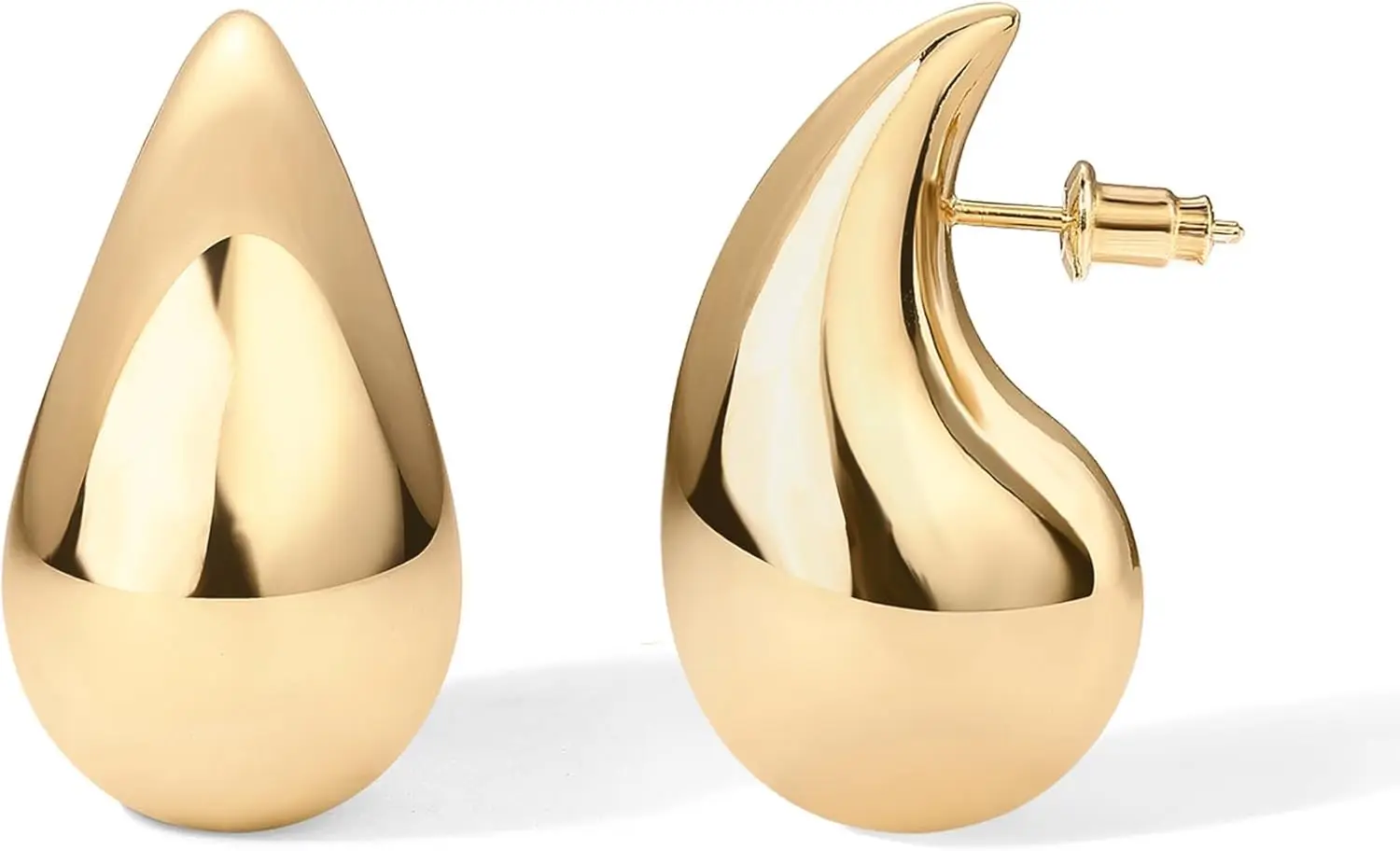 Серьги-кольца с позолотой 14K и серебром 925 пробы, массивные, в форме капли - Легкие серьги-подвески
Серьги-кольца с позолотой 14K и серебром 925 пробы, массивные, в форме капли - Легкие серьги-подвески