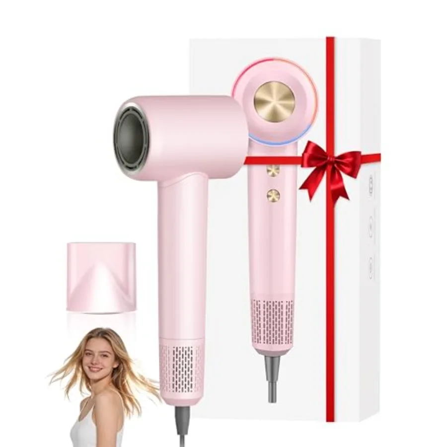 Ionic Hair Dryer 150 000 RPM High-Speed Professional Blow Dryer for Fast Drying 500M Negative Ions and Thermo-Control Magnetic
Ionic Hair Dryer 150 000 RPM High-Speed Professional Blow Dryer for Fast Drying 500M Negative Ions and Thermo-Control Magnetic