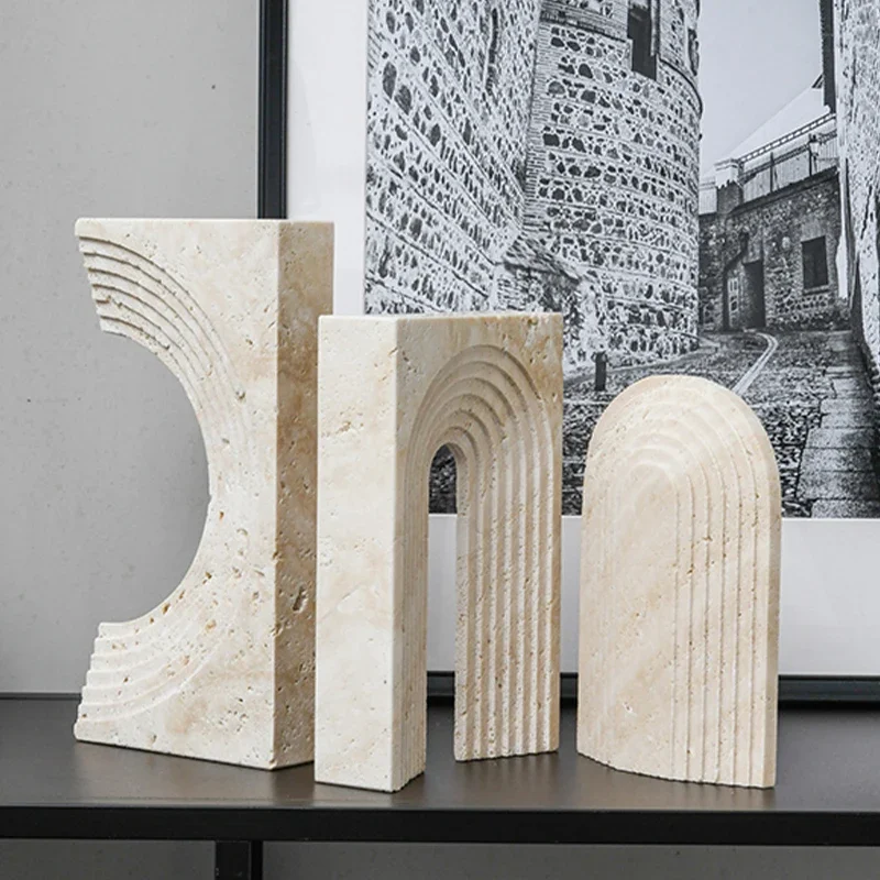 Minimalist Natural Marble Archway Shape Ornament Luxury Travertine Stone Table Geometric Decoration Crafts Gift Home Decor
Minimalist Natural Marble Archway Shape Ornament Luxury Travertine Stone Table Geometric Decoration Crafts Gift Home Decor