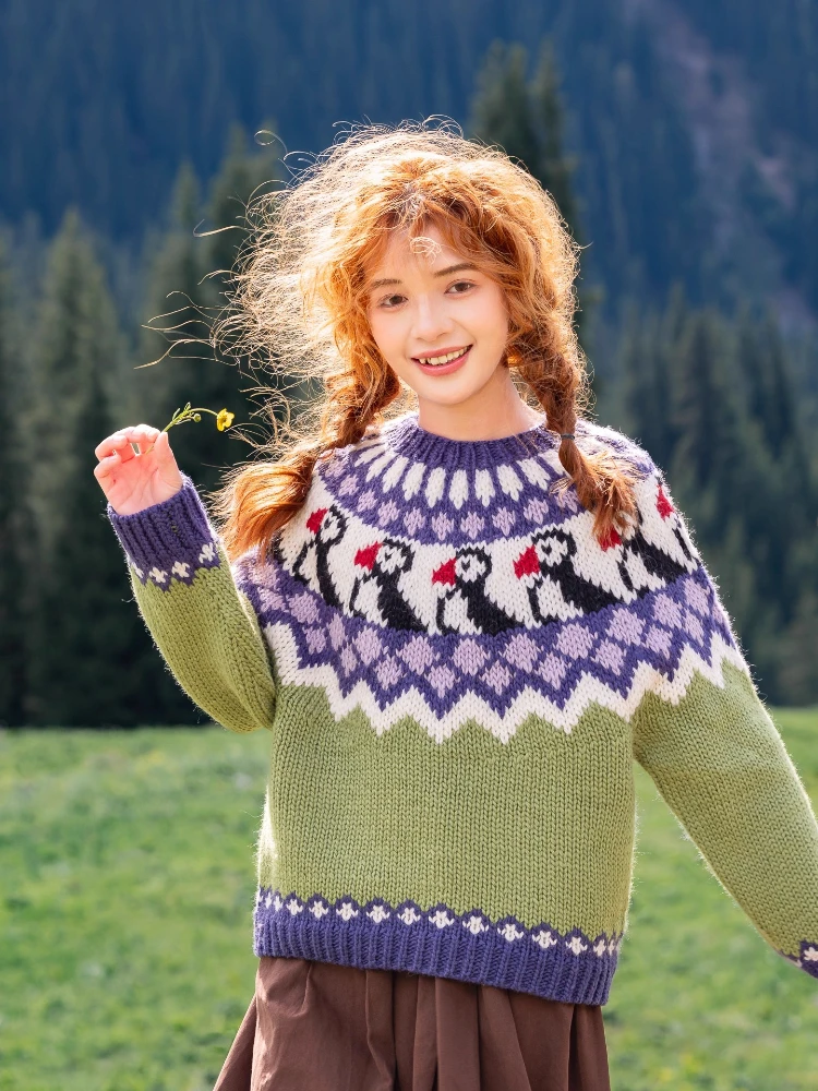 100-106 см, осенне-зимние пуловеры с бюстом, свитера, женские винтажные свитера Fair Isle в скандинавском стиле, вязаные пуловеры ручной работы, теплые свитера из 100% шерсти
100-106 см, осенне-зимние пуловеры с бюстом, свитера, женские винтажные свитера Fair Isle в скандинавском стиле, вязаные пуловеры ручной работы, теплые свитера из 100% шерсти