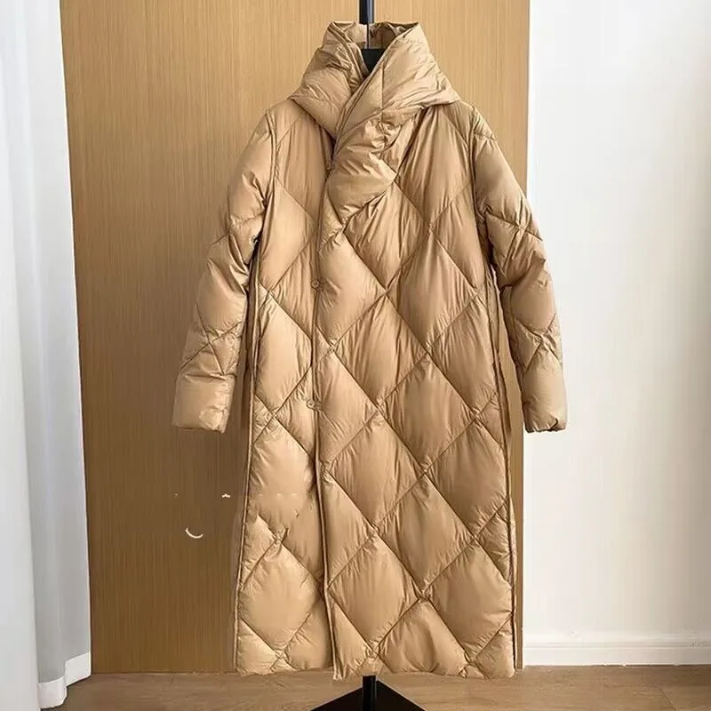 Autumn and winter 23 new women's clothing Korean high-end hooded 90 white duck down Down jacket women's long loose casual coat
Autumn and winter 23 new women's clothing Korean high-end hooded 90 white duck down Down jacket women's long loose casual coat