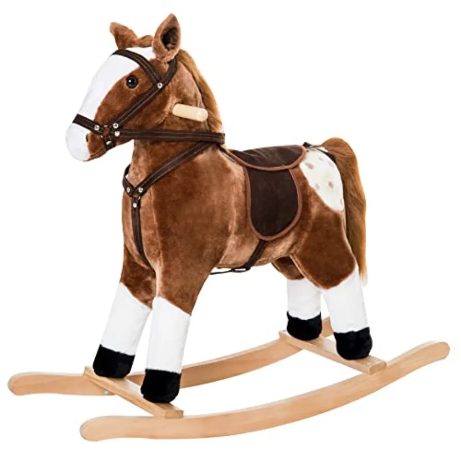 Rocking Horse Plush Ride On Toy Toddler Rocker for Boys Girls Gifts with Realistic Sounds, Brown
Rocking Horse Plush Ride On Toy Toddler Rocker for Boys Girls Gifts with Realistic Sounds, Brown