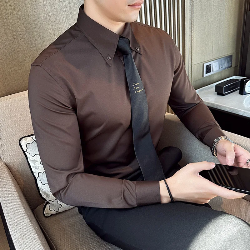 2023 Men's Solid Pointy Collar Business Formal Social Formal Wear Shirts Men's Shirt Casual Party Dress Shirt Men's Office Shirt
2023 Men's Solid Pointy Collar Business Formal Social Formal Wear Shirts Men's Shirt Casual Party Dress Shirt Men's Office Shirt