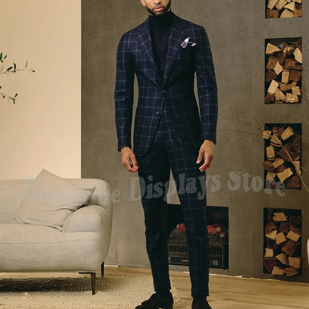 Luxury Plaid Full Men Suit Two Pieces(Blazer+Pants) Stylish Notch Lapel High Quality Formal Male Clothing Business Party Set
Luxury Plaid Full Men Suit Two Pieces(Blazer+Pants) Stylish Notch Lapel High Quality Formal Male Clothing Business Party Set