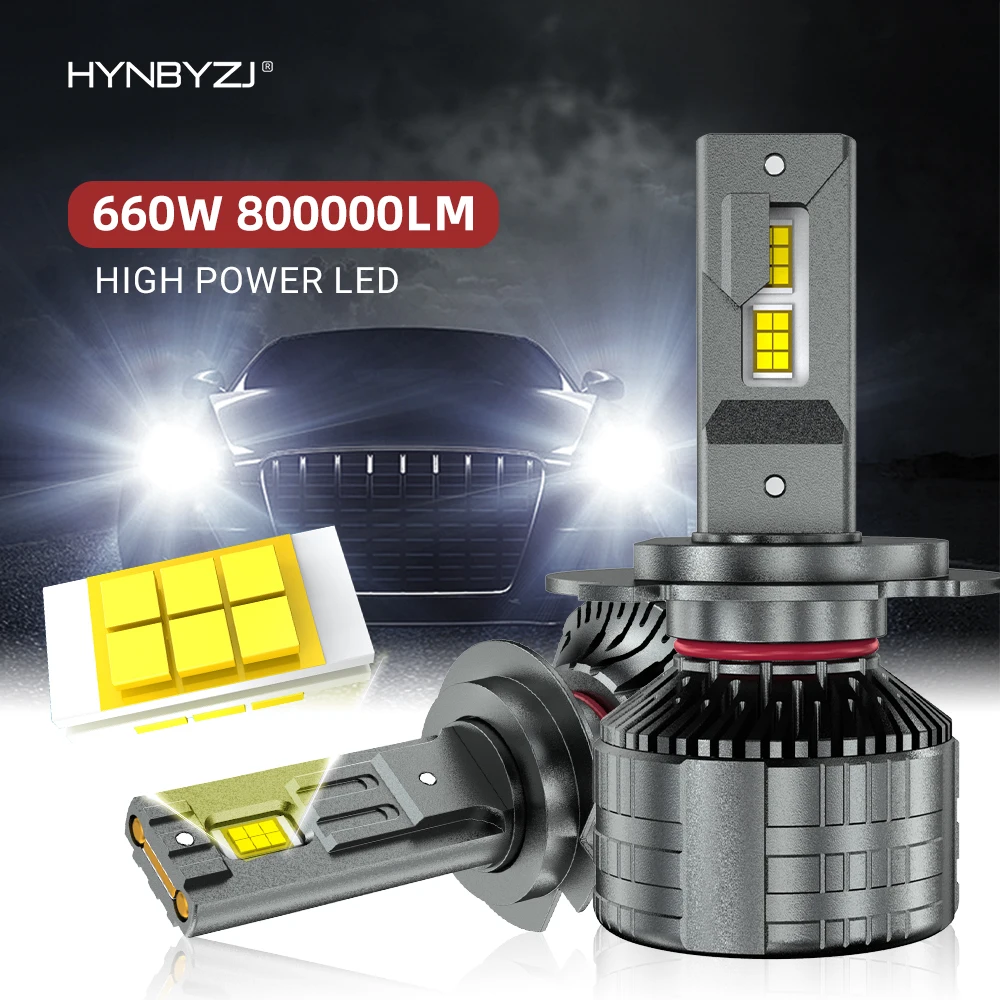 HYNBYZJ H7 LED Headlights Canbus H4 6000K H1 800000LM H11 9012 HIR2 H8 H9 9005 9006 HB3 HB4 High Power 660W 5570 CSP Chips 12V
HYNBYZJ H7 LED Headlights Canbus H4 6000K H1 800000LM H11 9012 HIR2 H8 H9 9005 9006 HB3 HB4 High Power 660W 5570 CSP Chips 12V