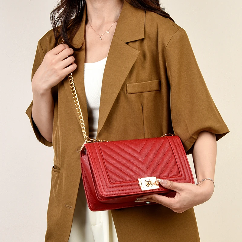 Classic Shoulder Bag for Women Made of Premium Leather, Famous Designer Inspired with Crossbody Convertible Option for
Classic Shoulder Bag for Women Made of Premium Leather, Famous Designer Inspired with Crossbody Convertible Option for