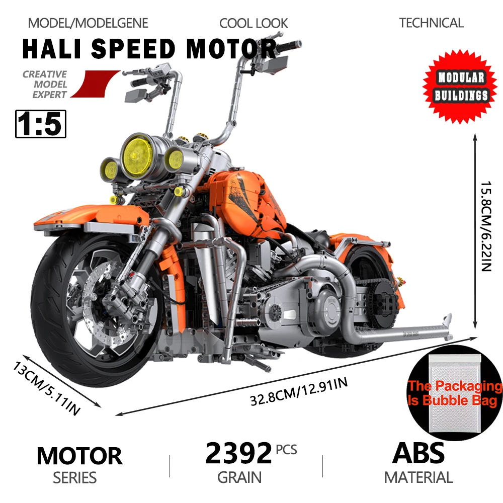 HALEI Electroplated Motorcy Model Building Blocks Motorbike Modular Bricks DIY Ideas MOC Assembly Sets Toys Christmas Gifts Kids
HALEI Electroplated Motorcy Model Building Blocks Motorbike Modular Bricks DIY Ideas MOC Assembly Sets Toys Christmas Gifts Kids