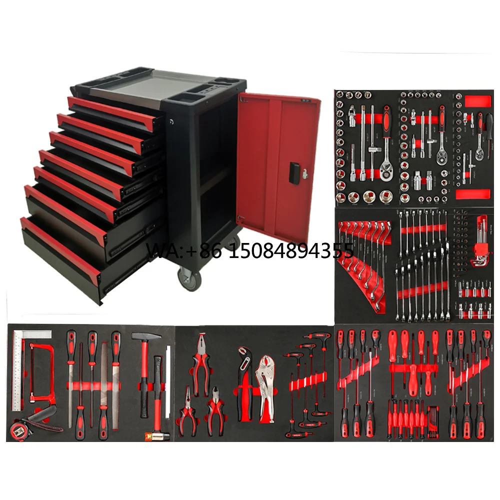 CE Certified 7-Drawer Heavy-Duty Roller Tool Cabinet/Trolley 201pcs Mechanic Tool Sets Customizable OEM Support
CE Certified 7-Drawer Heavy-Duty Roller Tool Cabinet/Trolley 201pcs Mechanic Tool Sets Customizable OEM Support