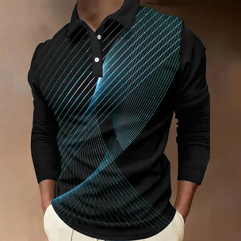 Men's Geometric Polo Shirt Golf Shirt Long Sleeve Polo Shirt Lapel Shirt Business Casual Workwear Formal Wear Button 3D Printing
Men's Geometric Polo Shirt Golf Shirt Long Sleeve Polo Shirt Lapel Shirt Business Casual Workwear Formal Wear Button 3D Printing