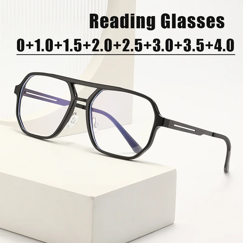 Retro Double-Bridge Presbyopia Glasses Large-Frame Comfortable High-Definition Blue Light-Blocking Fashion Far Sight Glasses
Retro Double-Bridge Presbyopia Glasses Large-Frame Comfortable High-Definition Blue Light-Blocking Fashion Far Sight Glasses