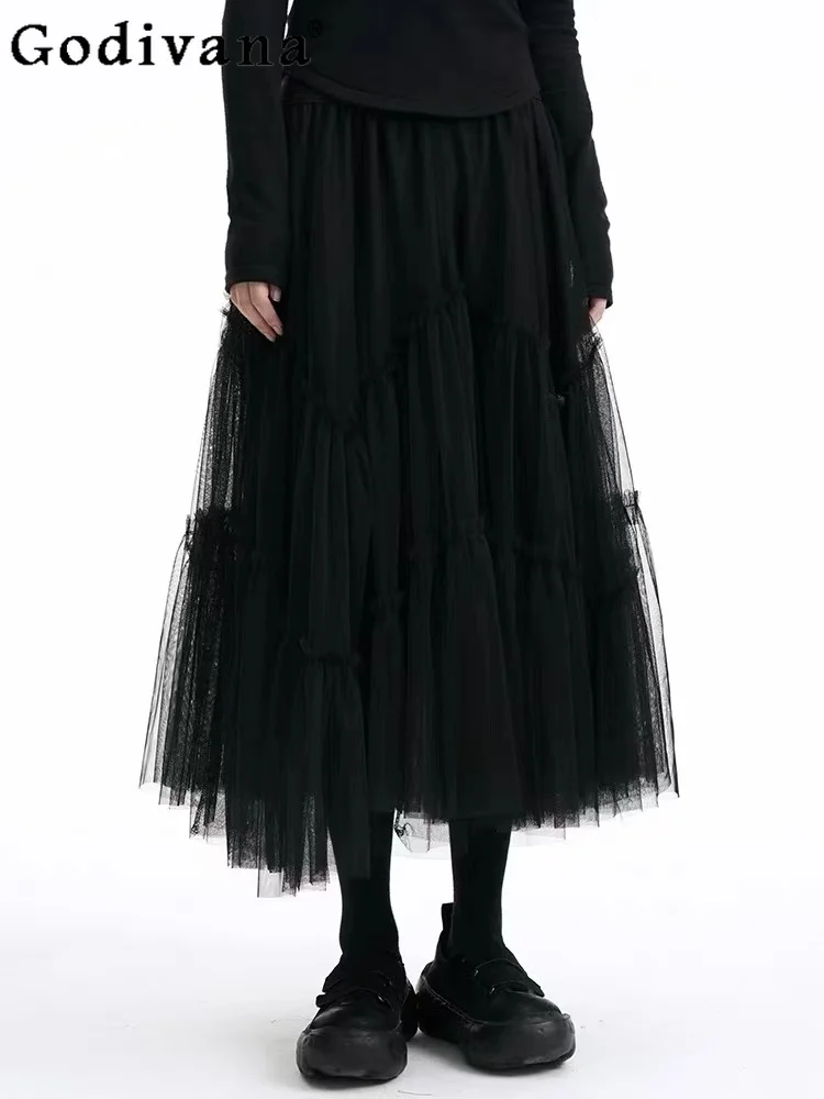2025 Summer New Chic Gauze White Street princess Skirts Black Women's Heavy Industry Lace-up High Waist A-line Versatile Skirts
2025 Summer New Chic Gauze White Street princess Skirts Black Women's Heavy Industry Lace-up High Waist A-line Versatile Skirts