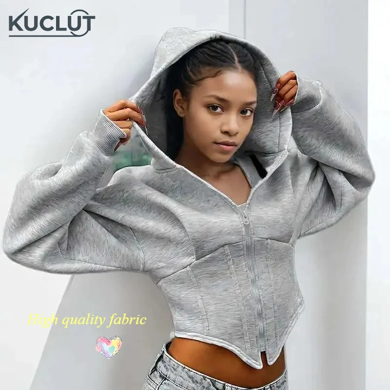 2026 Chic Long Sve Zipper Hoodie Jaet Women's Crop Coat Street Sle Slim Fit Hooded Zipper up Outerwear Casual Faion Sweatshirts
2026 Chic Long Sve Zipper Hoodie Jaet Women's Crop Coat Street Sle Slim Fit Hooded Zipper up Outerwear Casual Faion Sweatshirts